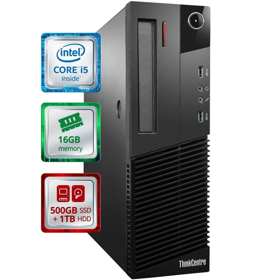 Restored Lenovo ThinkCentre M93p Desktop Computer SFF Intel i5 3.8GHz Win 10 Pro (Refurbished)