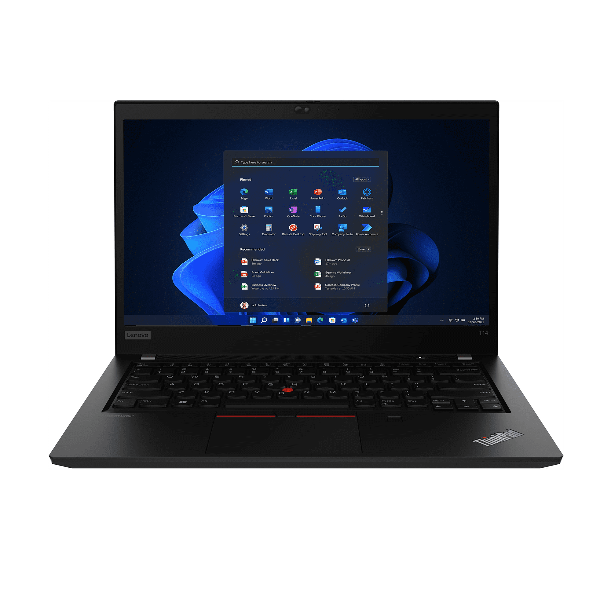 Lenovo ThinkPad T14s Gen 4 Ryzen™ 5 7540U 512GB SSD 16GB 14" WUXGA (1920x1200) WIN11 Pro ECLIPSE BLACK Backlit Keyboard FP Reader