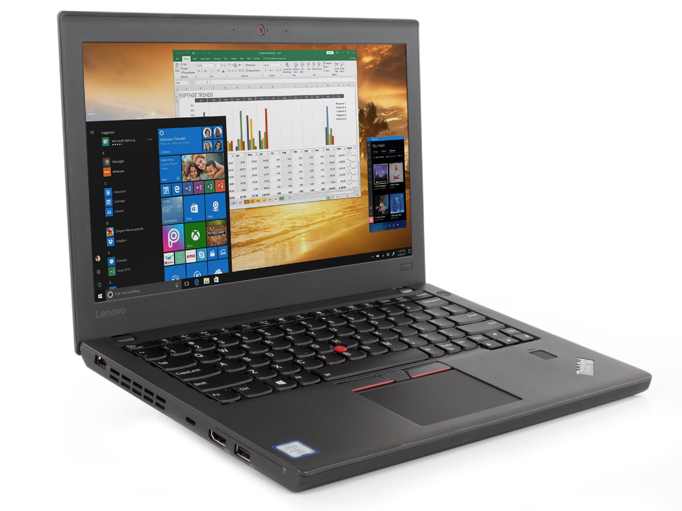 Restored Lenovo Thinkpad x270 Laptop Intel i5 Dual Core Gen 6 8GB