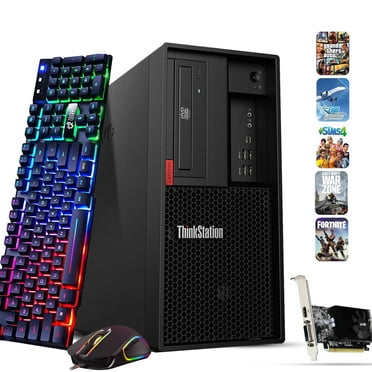 Restored Lenovo Tower Gaming Desktop PC Intel i5-8500 16GB 512GB SSD, RGB Keyboard & Mouse, Nvidia GTX 1660s 6gb DDR6, Window 11 Pro (Refurbished)