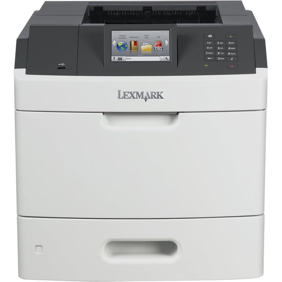 Restored Lexmark MS810de Monochrome Laser Printer (P/N: 40G0150) – 55 ppm, 1200 × 1200 dpi, Automatic Duplex, Network Ready