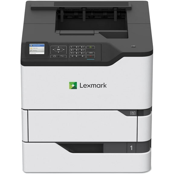 Restored Lexmark MS821n Monochrome Laser Printer – 55 ppm, 1200 × 1200 dpi, Automatic Duplex, Network Ready