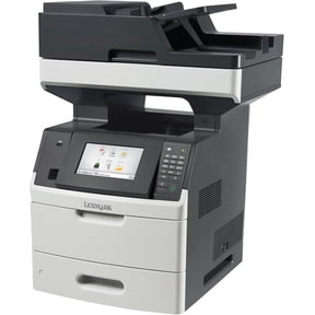 Restored Lexmark MX710de Monochrome Laser Multifunction Printer – Print, Copy, Scan, Fax, Duplex, 55 ppm, Network Ready