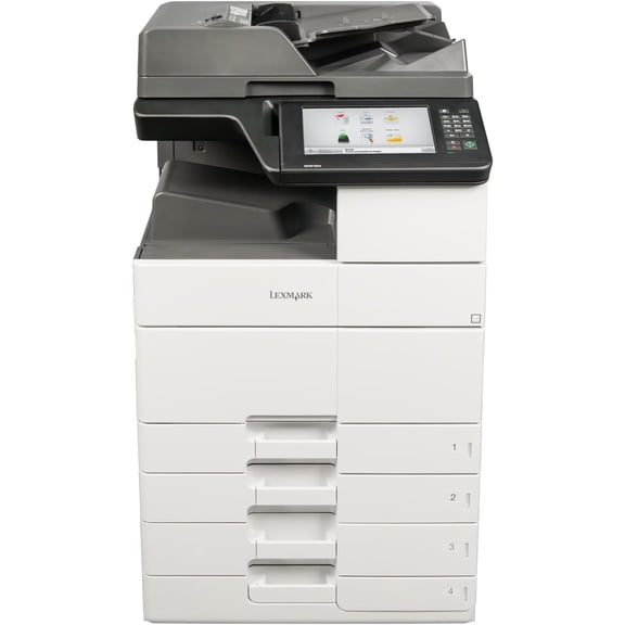 Restored Lexmark MX911DTE Monochrome Laser Multifunction Printer – Print, Copy, Scan, Fax, Duplex, 55 ppm, High-Volume Workgroup Printer