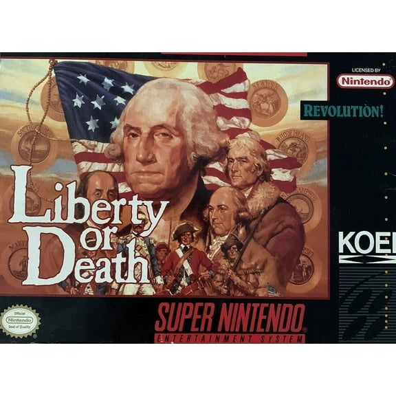 Restored Liberty or Death (Super Nintendo, 1994) SNES RPG Game (Refurbished)