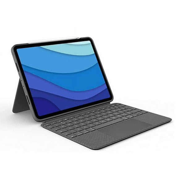 Restored Logitech Combo Touch Backlit Keyboard Case with Trackpad for Pad Pro 11" 1st, 2nd, 3rd and 4th Gen, Oxford Gray (Refurbished)