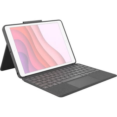 Restored Logitech Combo Touch Trackpad Case for iPad (7th, 8th, & 9th gen) with Precision Trackpad, Graphite (Refurbished)