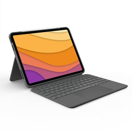 Restored Logitech Combo Touch iPad Air (4th, 5th gen - 2020, 2022) Keyboard Case, Oxford Gray (Refurbished)