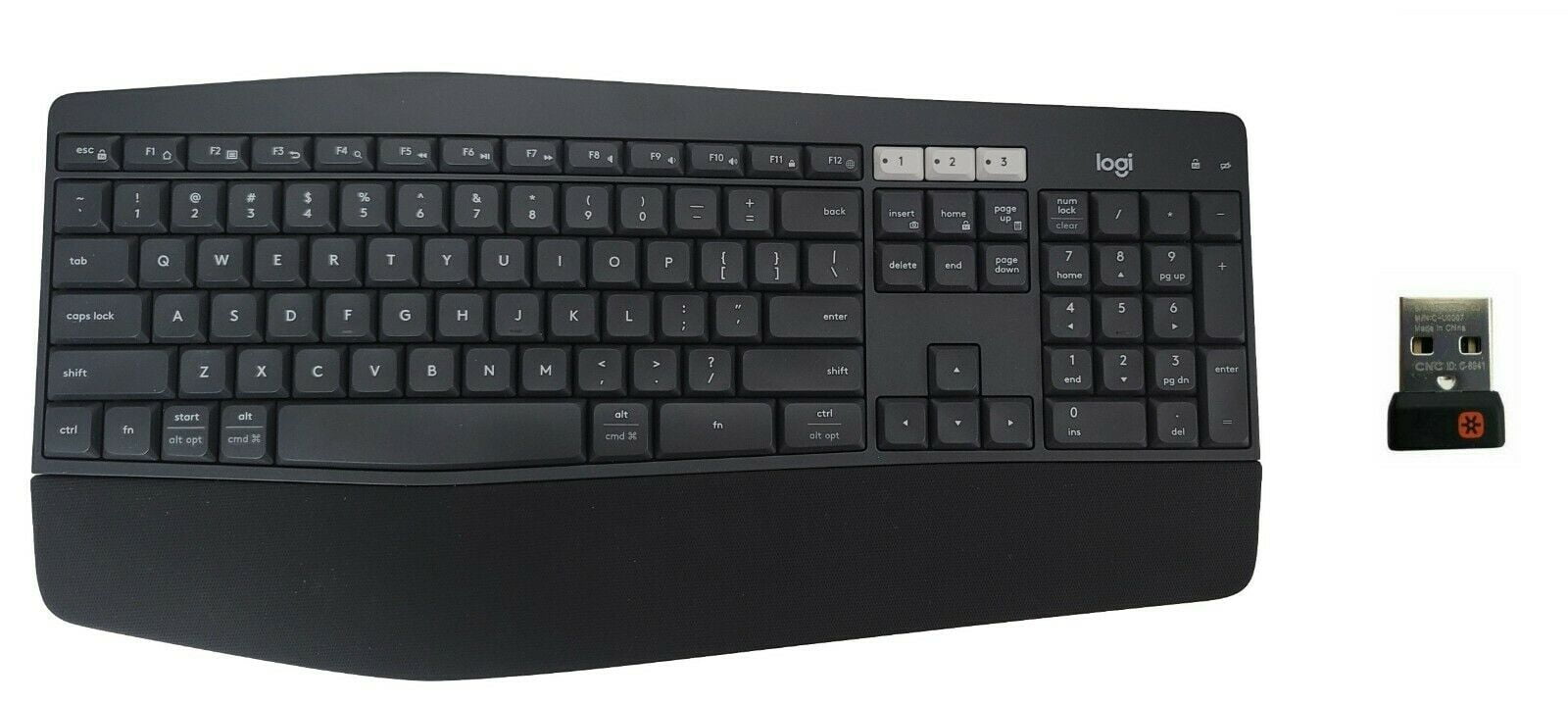 Restored Logitech K850 Wireless Bluetooth Keyboard PC Mac