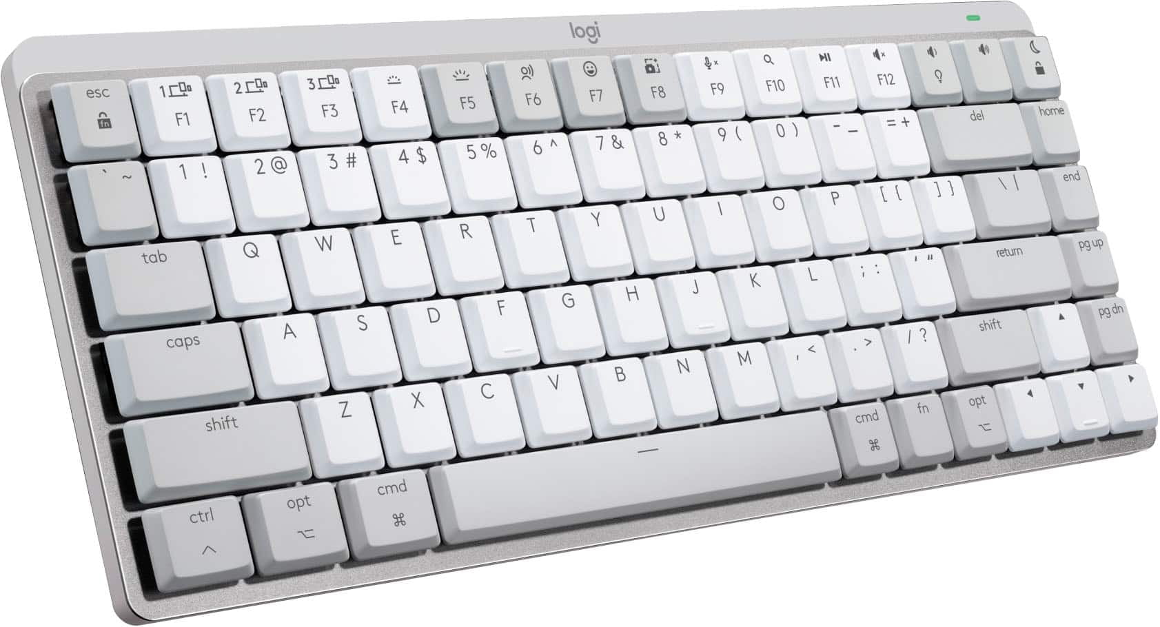 Logitech MX Mechanical Mini for Mac - Wireless Backlit Keyboard, Tactile Quiet Switches (Pale Grey)