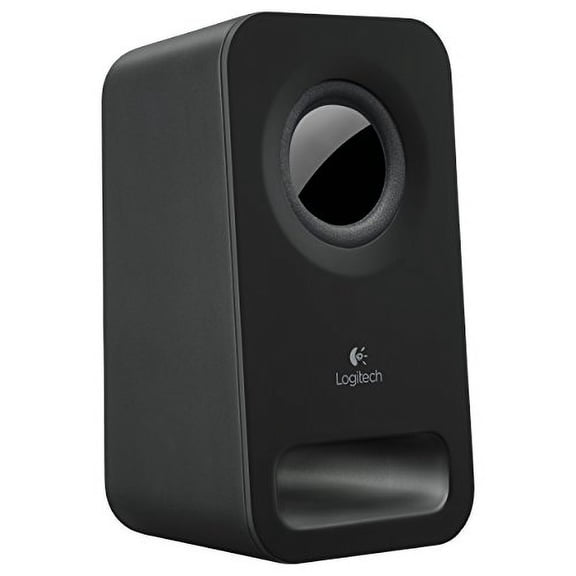Restored Logitech Multimedia Speakers Z150 with Stereo Sound for Multiple Devices, Black (Refurbished)