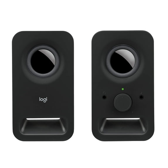 Restored Logitech Multimedia Speakers Z150 with Stereo Sound for Multiple Devices, Black (Refurbished)