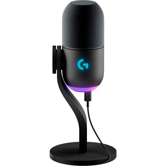 Restored Logitech Yeti GX Wired Supercardioid Dynamic Gaming Microphone with LIGHTSYNC RGB Lights, Black (Refurbished)