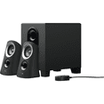 thumbnail image 1 of Restored Logitech Z313 3 Piece 2.1 Channel Multimedia Speaker System - Black Silver (Refurbished), 1 of 4
