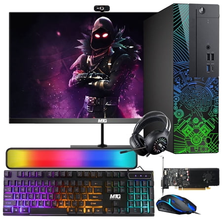 Restored Lumos 8 Gaming Desktop PC, Core i7 7th Gen, 16GB RAM, 2TB HDD, GT 1030 2GB DDR5 Graphics Card, 22 inch 75hz Monitor, PCI-E Bluetooth Wi-Fi, RGB Kit, Win 10 Pro (Refurbished)