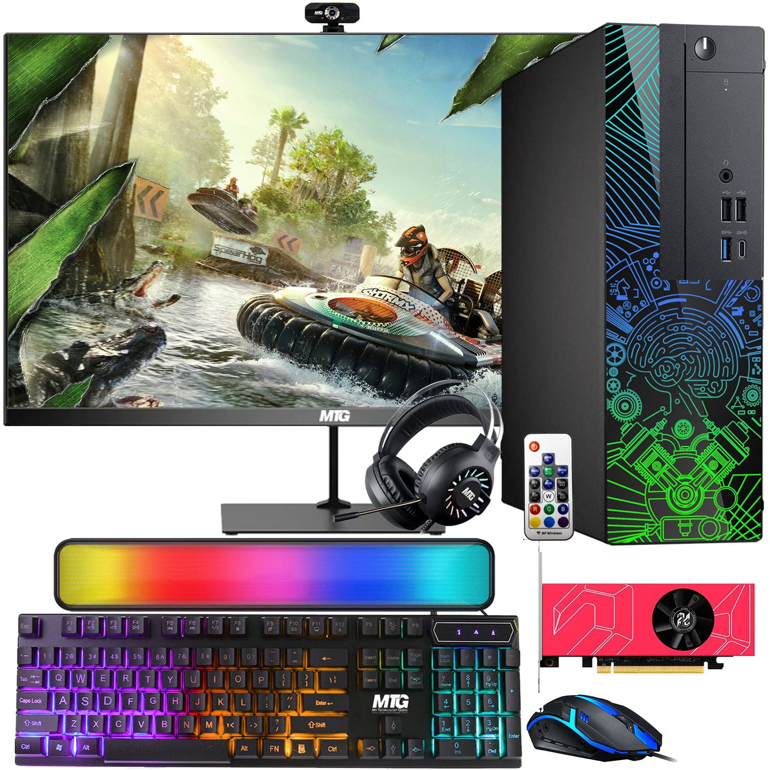 Restored Lumos 8 Gaming Desktop PC, Intel Core i7, AMD RX 6400 4GB DDR6 ...