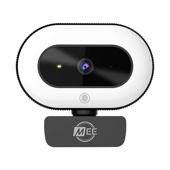 Restored MEE audio 1080p HD USB Webcam with Built-In LED Light, Autofocus, and Microphone (Refurbished)