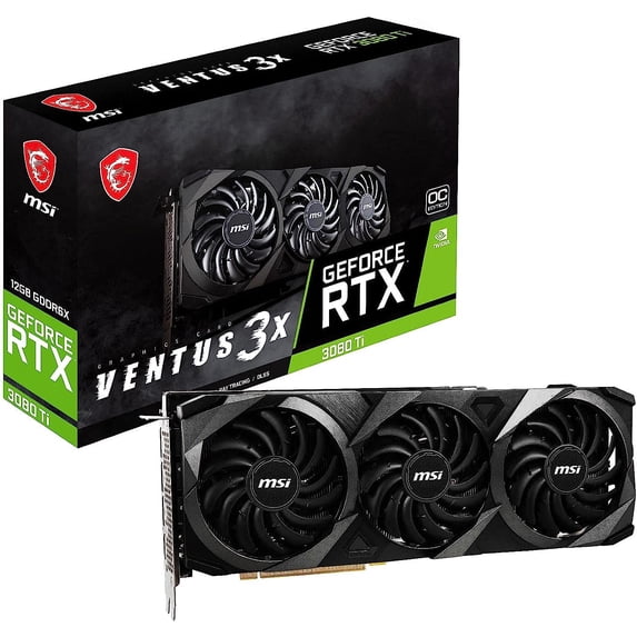 Restored MSI Gaming GeForce RTX 3080 Ti Ventus 3X 12G OC 12GB GDRR6X 320-Bit HDMI/DP Nvlink Tri-Frozr 2 Ampere Architecture OC Graphics Card (Refurbished)