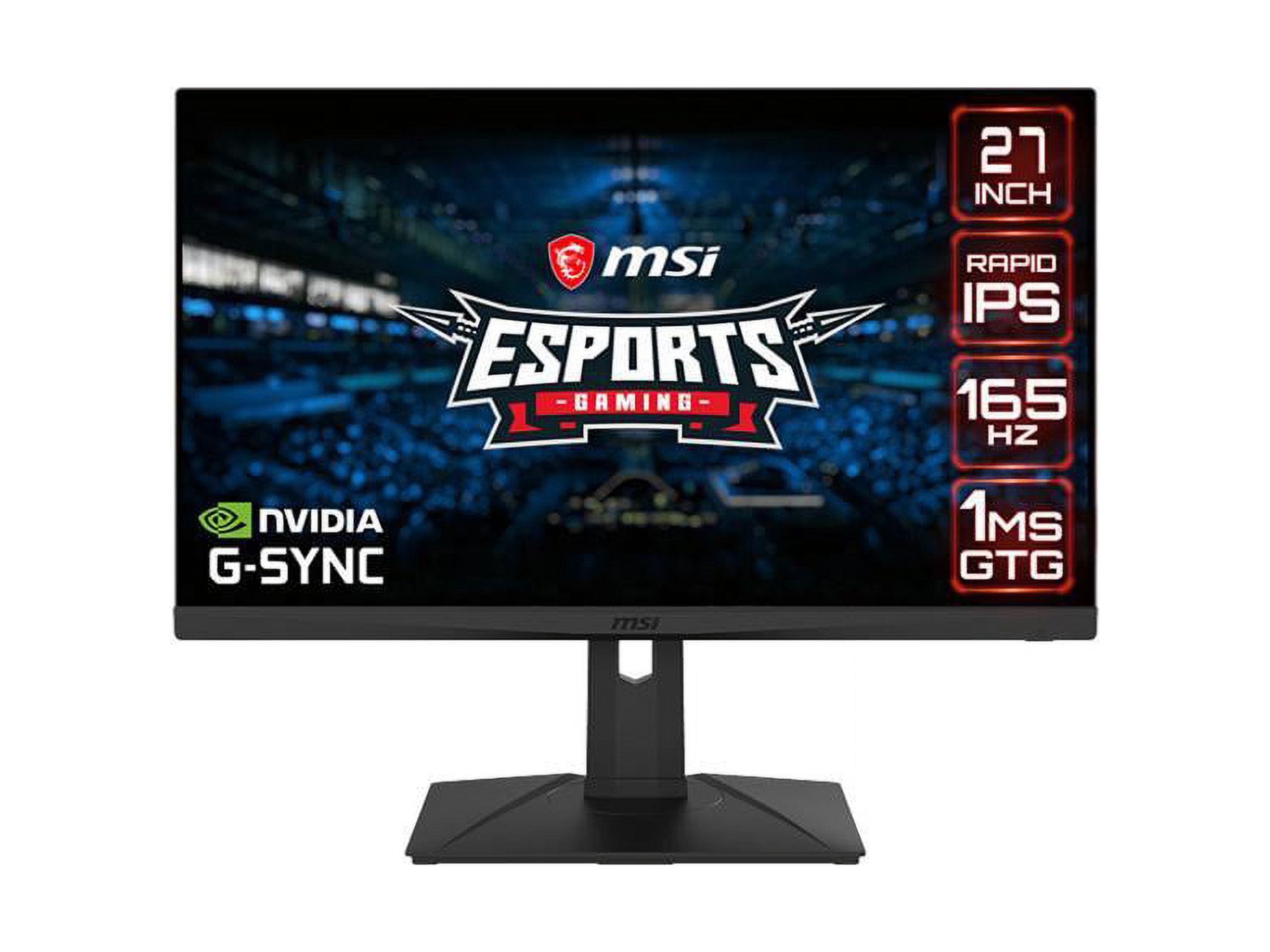 Restored MSI Optix G273QPF 27" WQHD 2560 x 1440 (2K) 165 Hz HDMI, DisplayPort, Audio GSync