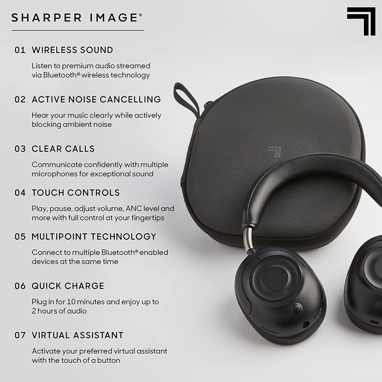 Restored Merchsource 1014697 Sharper Image Soundhaven ANC Wireless
