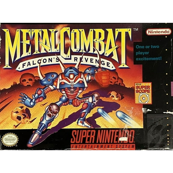 Restored Metal Combat: Falcon's Revenge (Super Nintendo, 2000) SNES Shooter Game (Refurbished)