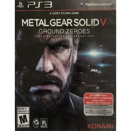Restored Metal Gear Solid V: Ground Zeroes (Playstation 3, 2014) Shooter Game (Refurbished)
