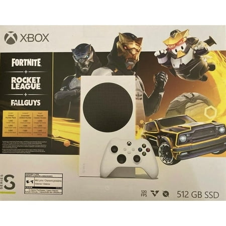 Restored Microsoft RRS-00071 Xbox Series S 512GB Console Fortnite, Rocket League & Fallguys Bundle (Refurbished)