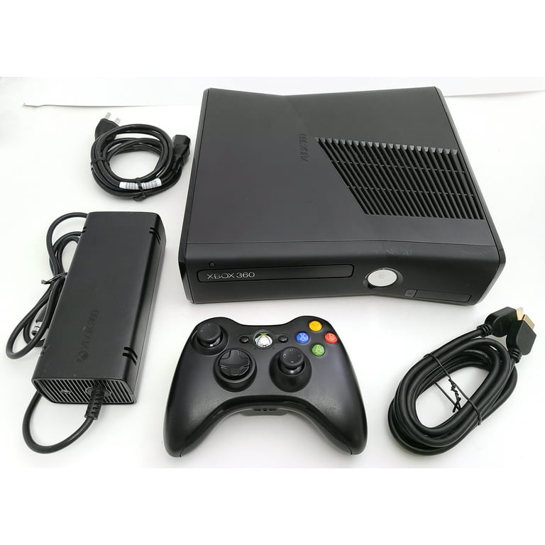 Restored Microsoft Xbox 360 S (Slim) 4GB Gaming Console Bundle  (Refurbished) 