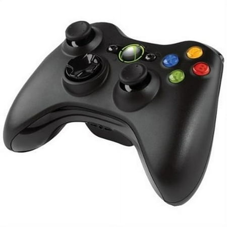 Restored Microsoft Xbox 360 Wireless Controller, Black (Refurbished)
