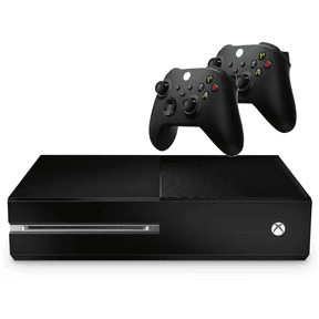 Restored Microsoft Xbox One Game Console 1TB Black with Two Retrofam Controllers (Refurbished)