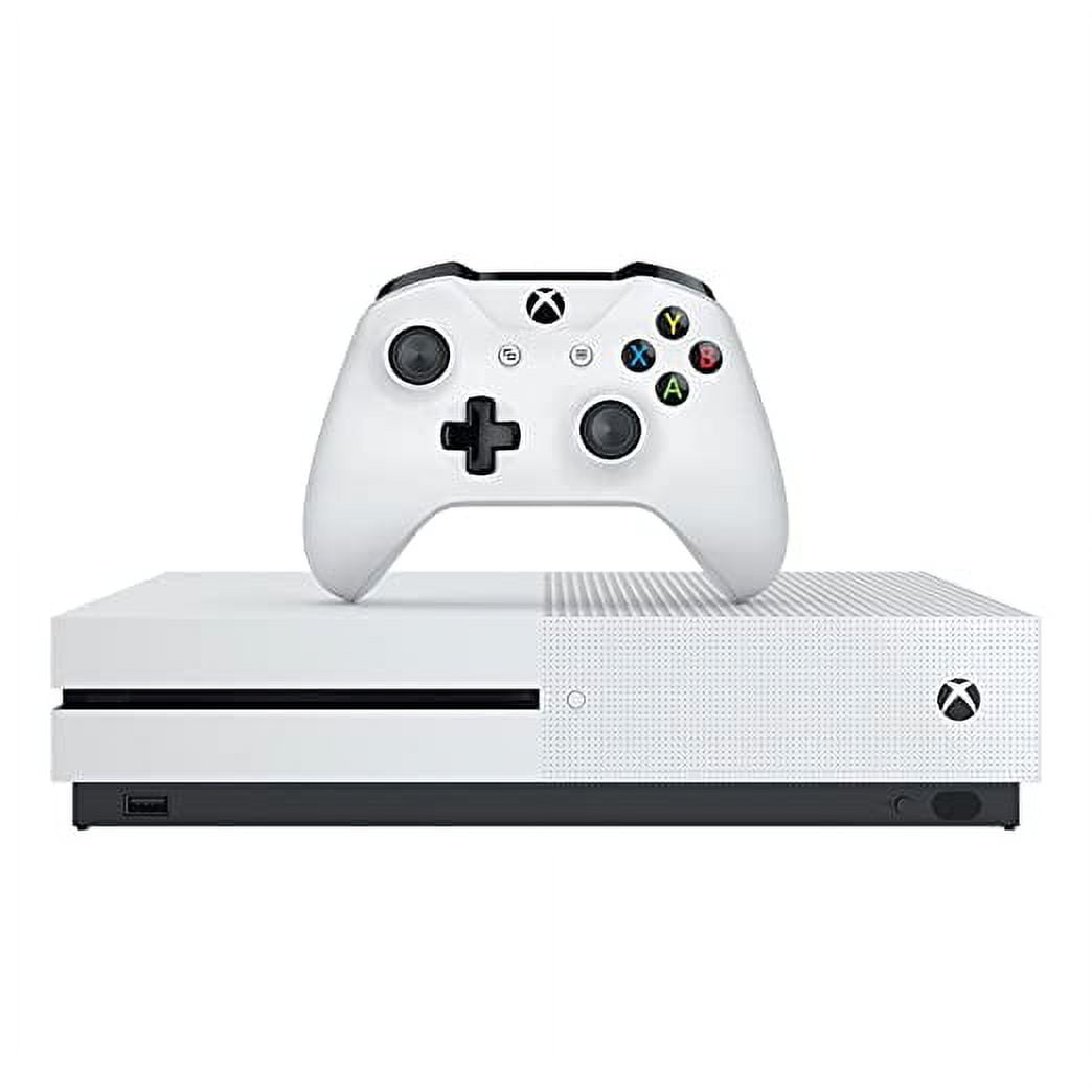 Restored Microsoft Xbox One S 1TB Console, White (Refurbished) 