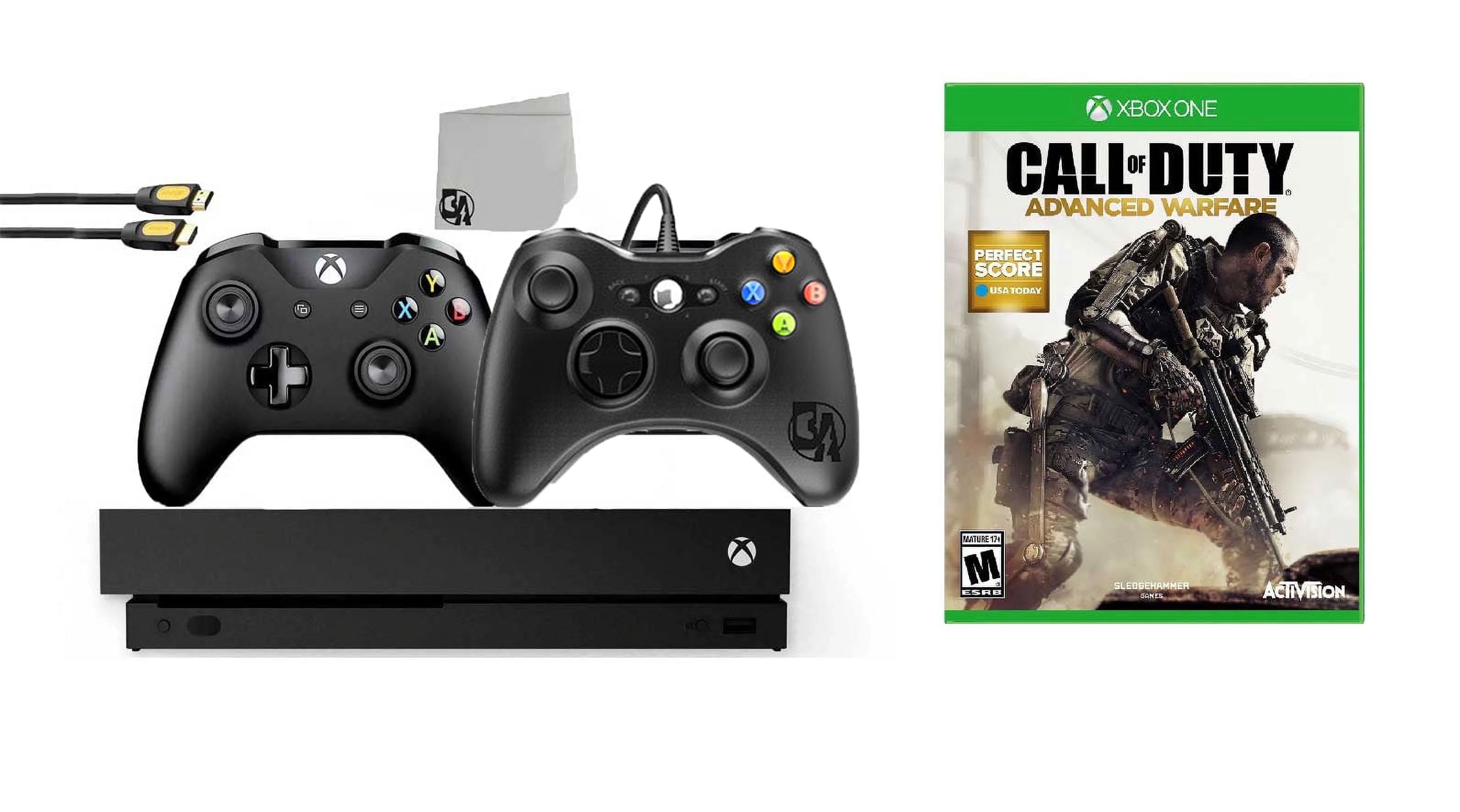 Microsoft Xbox One X 1TB Gaming Console Black with 2 Controllers and Call of Duty: Advanced Warfare