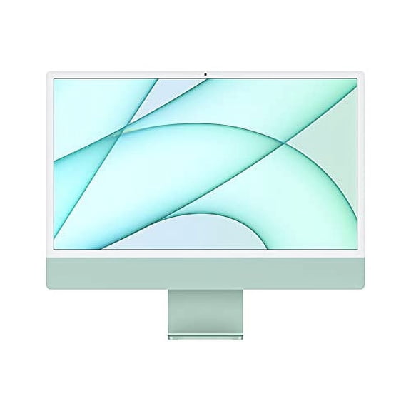 Restored iMac 24-inch (Retina 4.5K 7GPU, Green) 3.2Ghz 8-Core M1 (2021) Desktop 8 GB RAM & 256 GB Flash HD-Mac OS (Refurbished, 1 Yr Warranty)