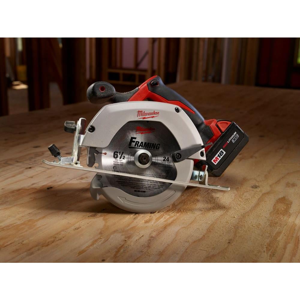 Restored Milwaukee 2630 20 M18 18 Volt Lithium Ion 6 1 2 in. Cordless Circular Saw Tool Only Refurbished