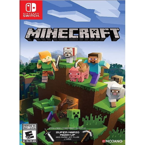 Restored Minecraft Video Game for Nintendo Switch, Physical Format, Action & Adventure, 4 Offline Players
