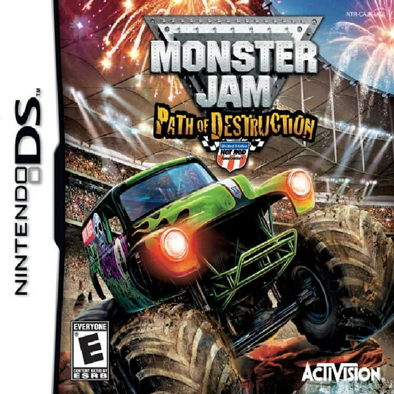 Restored Monster Jam: Path of Destruction (Nintendo DS, 2010) Racing Game
