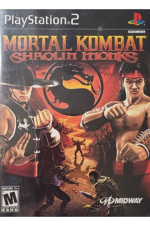 Restored Mortal Kombat: Shaolin Monks, Mortal Kombat Series, Physical Fighting Video Game for PlayStation 2, Action, Adventure, Multiplayer, Fighting with Parental Controls
