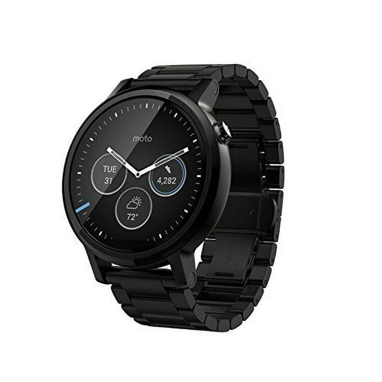 Restored Motorola Moto 360 2nd Gen. Mens 46mm Black with Black Metal Refurbished Walmart