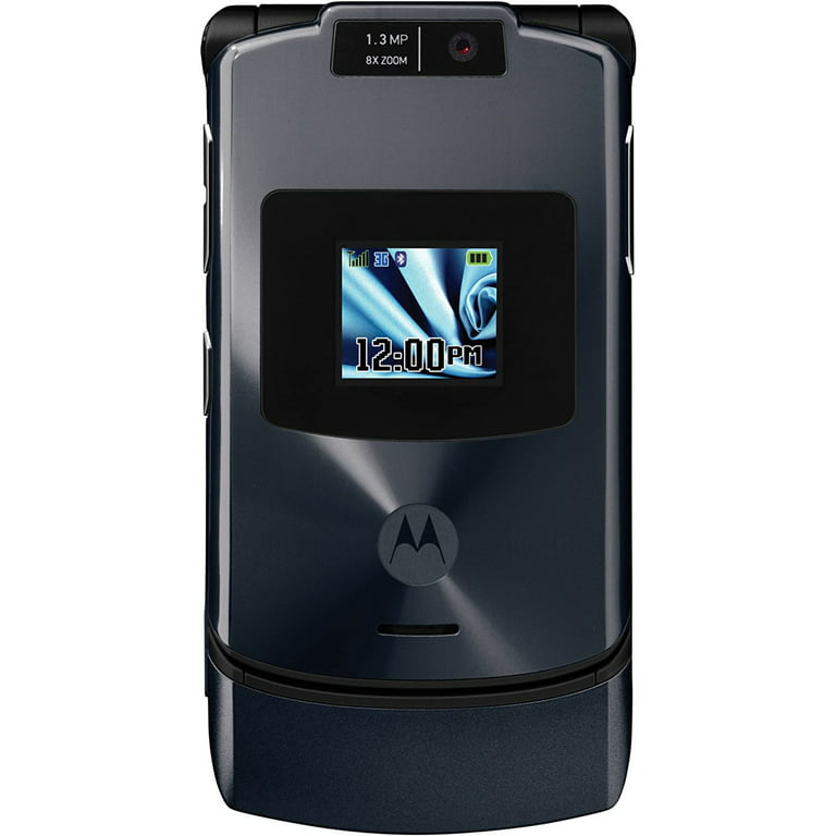 Motorola RAZR V3 Flip Bluetooth GSM 850 /900 /1800 /1900 Unlocked Mobile  Phone