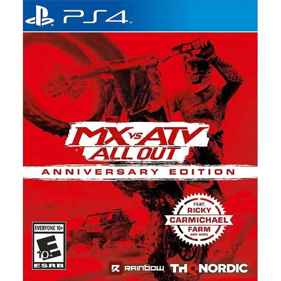 Restored Mx Vs ATV All Out: Anniversary Edition (Sony PlayStation 4, 2019) Racing Game (Refurbished)