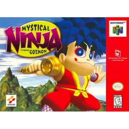 Restored Mystical Ninja Starring Goemon (Nintendo 64, 1998) RPG Game (Refurbished)