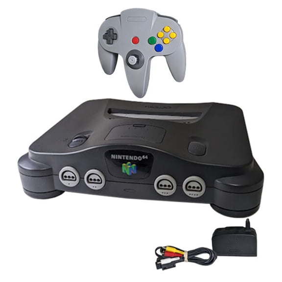 Nintendo 64 Player Pak with Original Console & Controller, Grey, (Refurbished)