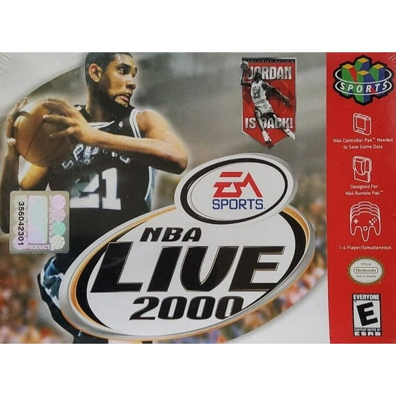 Restored NBA Live 2000 (Nintendo 64, 1999) Basketball Game