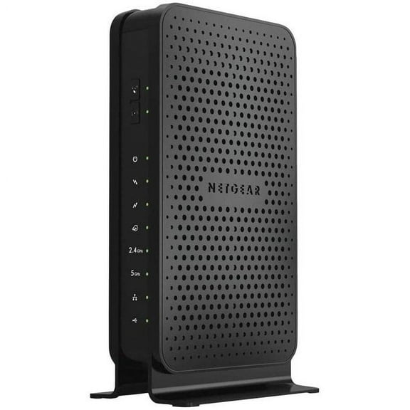 Restored NETGEAR C3700 WiFi 3.0 Cable Modem Router N600 Black (Refurbished)