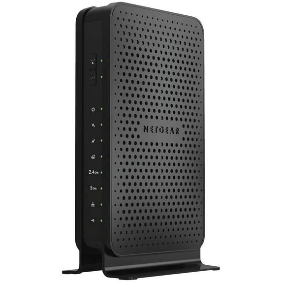 Restored NETGEAR C3700 WiFi 3.0 Cable Modem Router N600 Black (Refurbished)