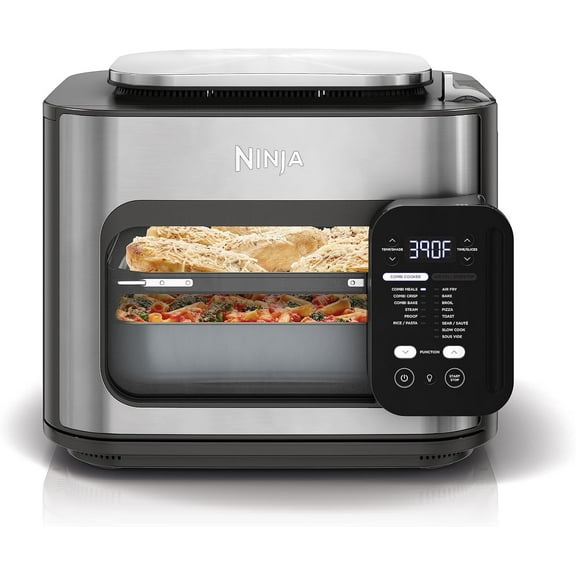 Restored Ninja R-SFP701 14-in-1 Multicooker, Oven & Air Fryer, 15-Min Meals, 3 Accessories, Grey (Refurbished)