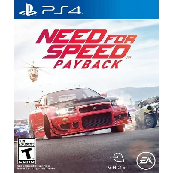 Restored Need for Speed Payback (Sony PlayStation 4, 2017) Racing Game (Refurbished)