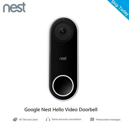 Restored Nest Hello Video Doorbell NC5100 HD Smart WiFi Security Camera with Night Vision (Refurbished)