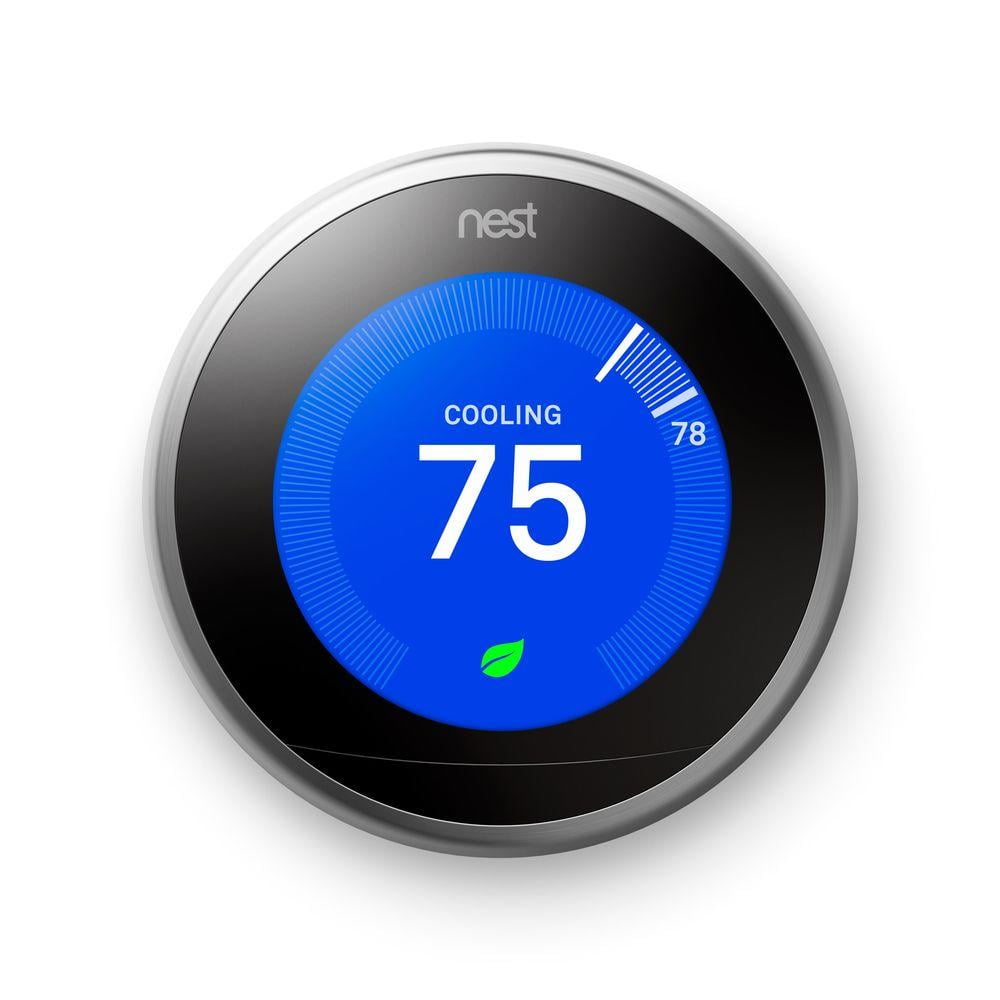 Google Nest 3rd Gen Silver Smart Thermostat
