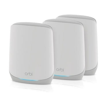 Restored Netgear Orbi RBK763-100NAR AX5400 Tri-band WiFi 6 Mesh System, 5.4Gbps, Router   2 Satellites (Refurbished)